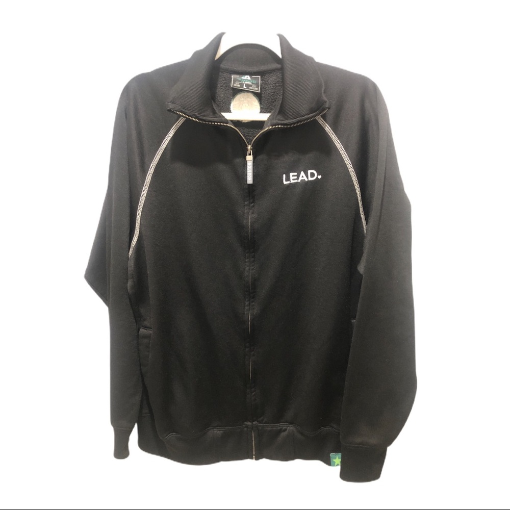 STARBUCKS JACKET BLACK SIZE LARGE ZIPPERED